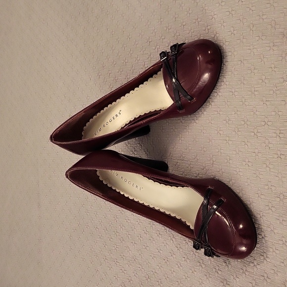 Kim Rogers Shoes - Burgundy Red Loafer Pumps Size 7.5